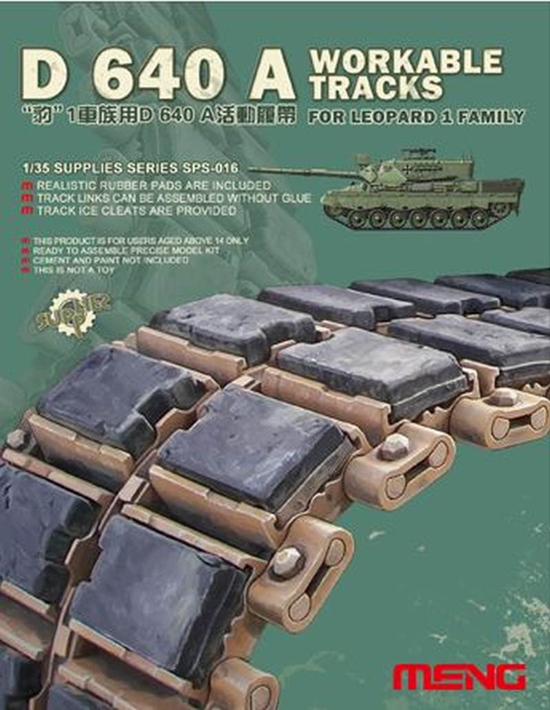 1/35 D 640 A WORKABLE TRACKS FOR LEOPARD 1 FAMILY SPS-016