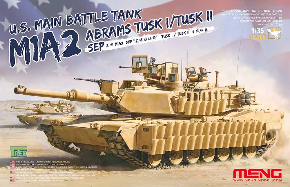 1/35 US M-BATTLE TANK M1A2 SEP ABRAMS TUSK I/II SEP TS-026