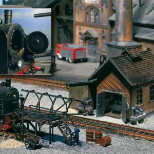 1/87 COMPRESSORHUIS MET VLAMPIJPREINIGER STELLAGE