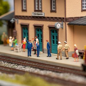 1/87 FIGUREN-SET MET SOUND SPOORWEGPERS. CONDUCTEUR