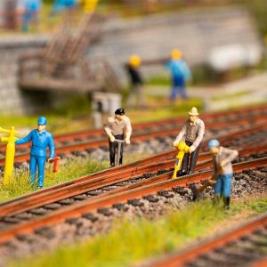 1/87 FIGUREN-SET MET SOUND SPOORWEGWERKER TREMOLO