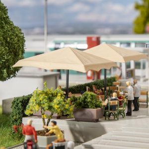 1/87 RECHTHOEKIGE PARASOLS 2 STUKS