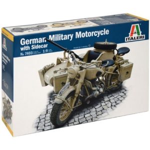 1/9 GERMAN MILITARY MOTORCYCLE WITH SIDECAR
