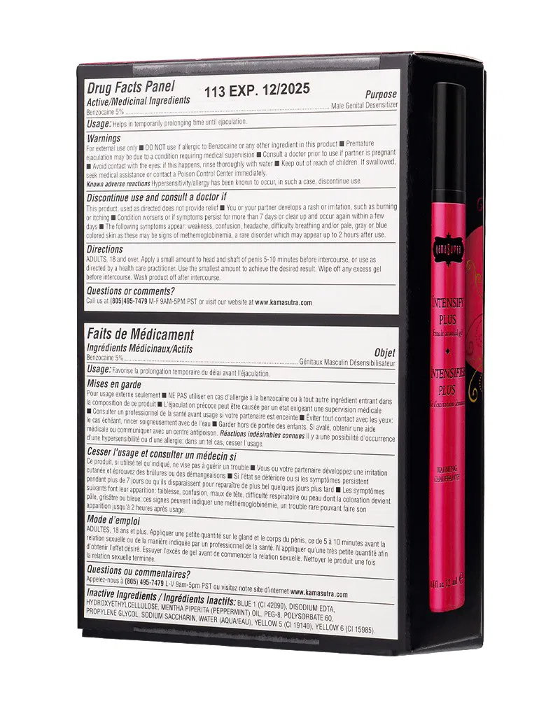 Kama Sutra - As One - Intensify Plus Warming & Prolonging Gel - 12 ml