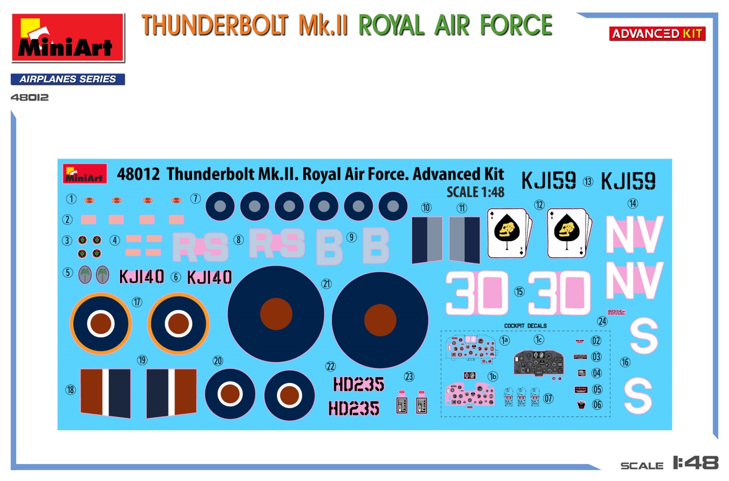 1/48 THUNDERBOLT MK.II. ROYAL AIR FORCE. ADV. KIT