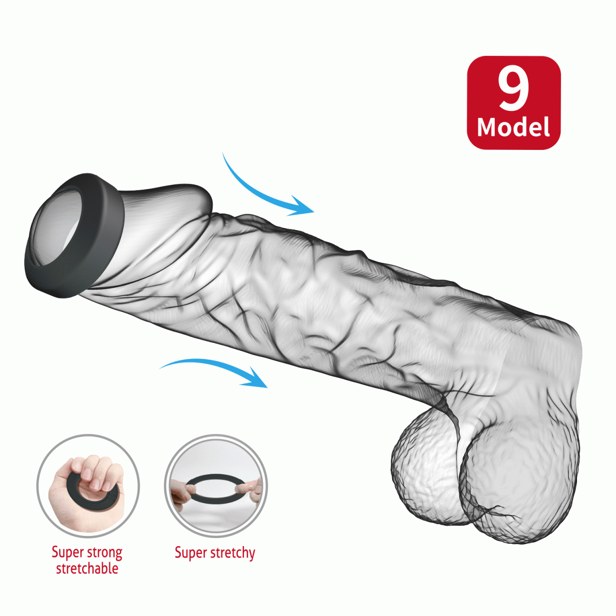 Crazy Bull - Brodan - Cock Ring - Model 9 - Zwart