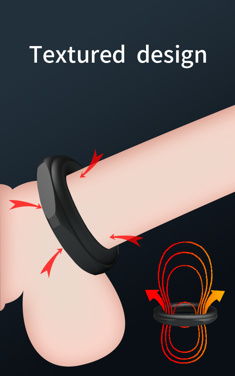 Crazy Bull - Jarvius - Super Soft Siliconen Ring - Model 14 - Zwart