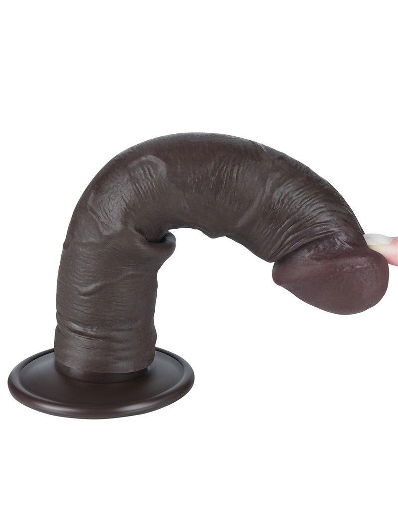 LoveToy - Aftrekbare dildo 20 cm (Ø 3,8 cm) - Zwart