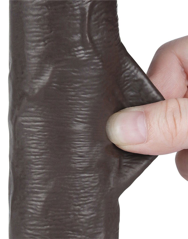 LoveToy - Aftrekbare dildo 20 cm (Ø 3,8 cm) - Zwart