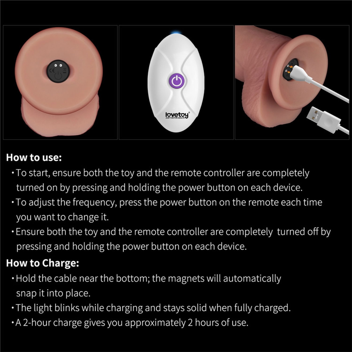 LoveToy - Vibrerende Sliding Skin Pro II met afstandsbediening - 8,5" / 22 cm - Nude