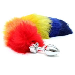 Rimba - Buttplug met regenboog staart (unisex)