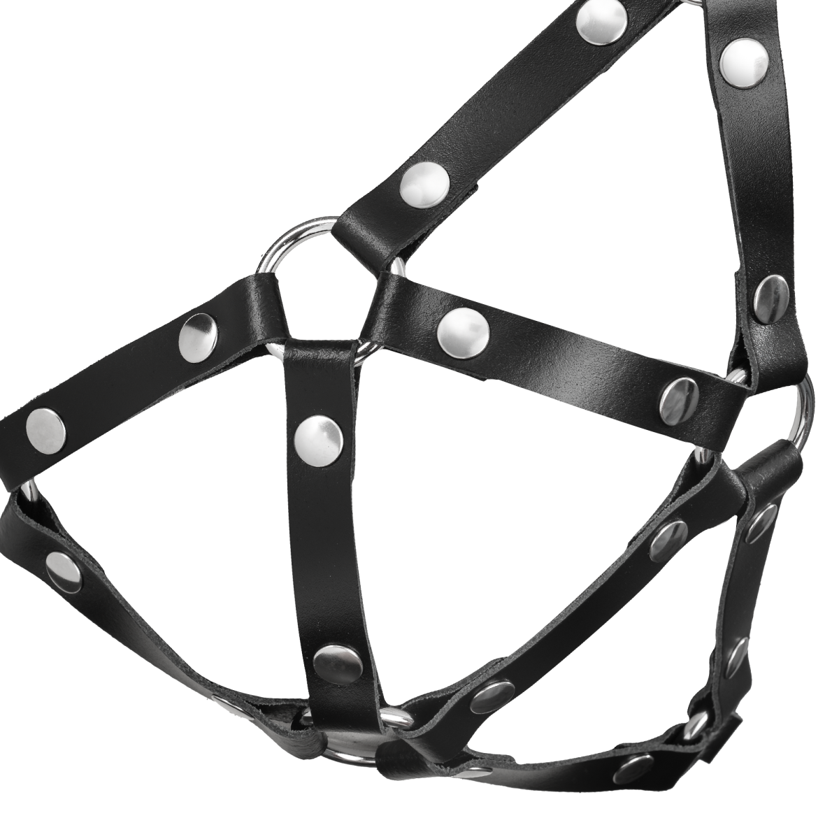 Rimba Bondage Play - Lederen Borstharnas - Zwart COPY