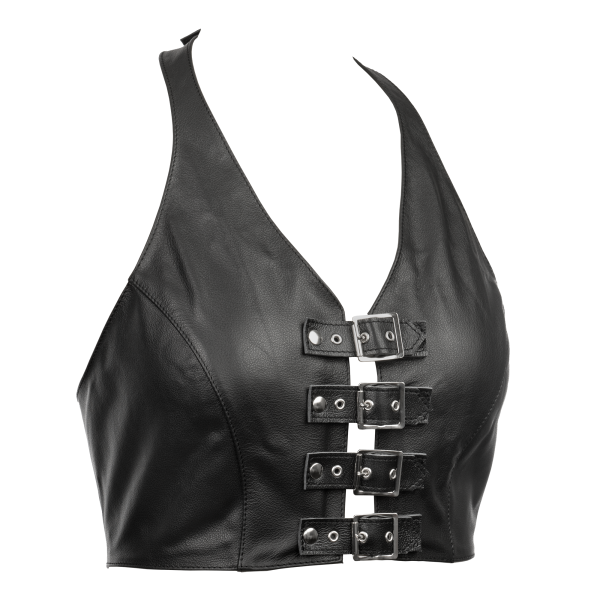 Rimba Bondage Play - Lederen Borstharnas - Zwart COPY