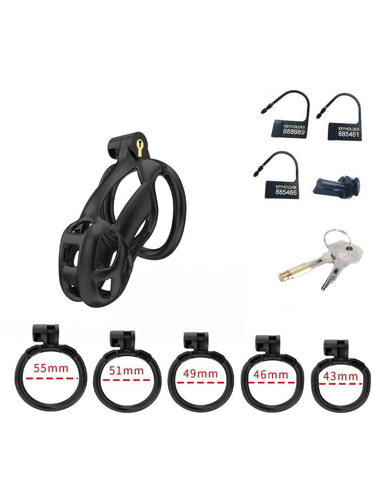 Rimba P-Cage - P-Cage PC01 - Peniskooi Maat S - Zwart