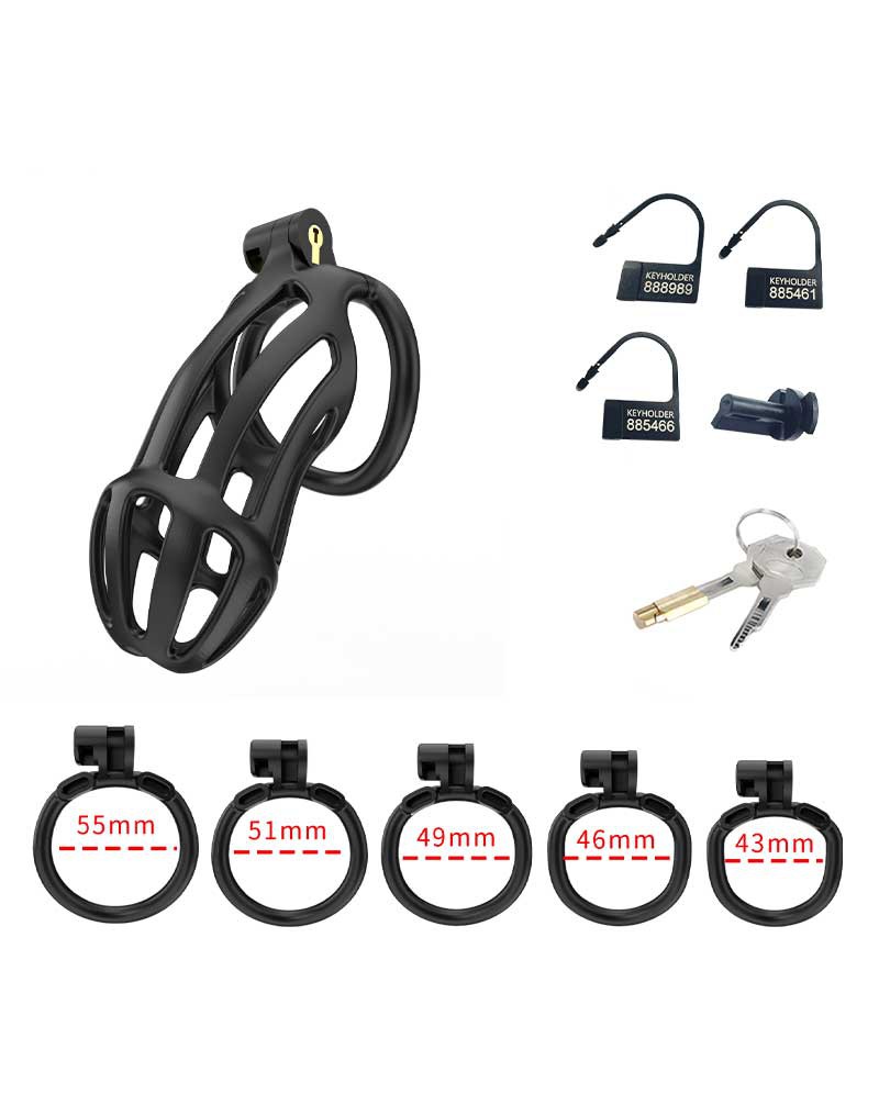 Rimba P-Cage - P-Cage PC02 - Peniskooi Maat L - Zwart