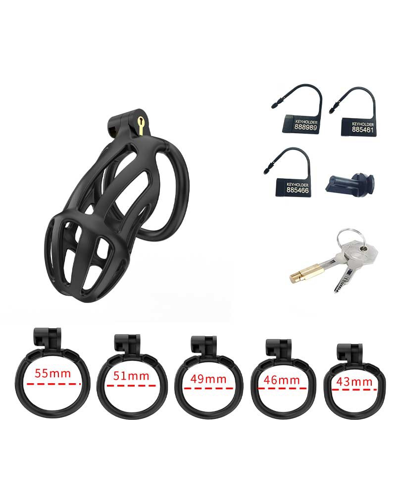 Rimba P-Cage - P-Cage PC02 - Peniskooi Maat M - Zwart