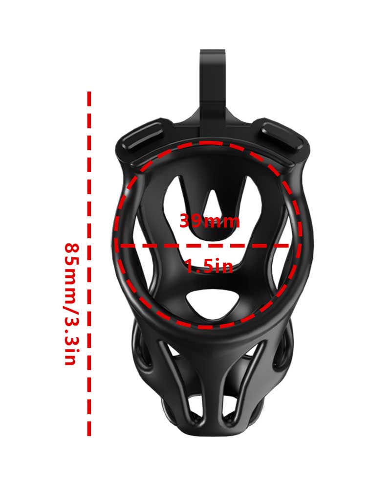 Rimba P-Cage - P-Cage PC07 - Peniskooi Maat S - Zwart