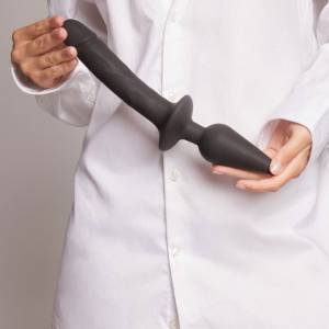 Strap-On-Me - Realistische Switch Plug-In - 2-in-1 Dildo & Butt Plug Maat S - Zwart