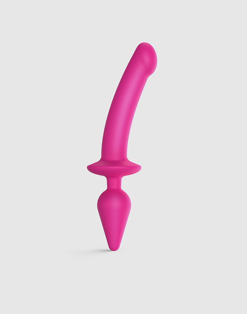 Strap-On-Me - Semi-Realistische Switch Plug-In - 2-in-1 Dildo & Butt Plug Maat L - Roze
