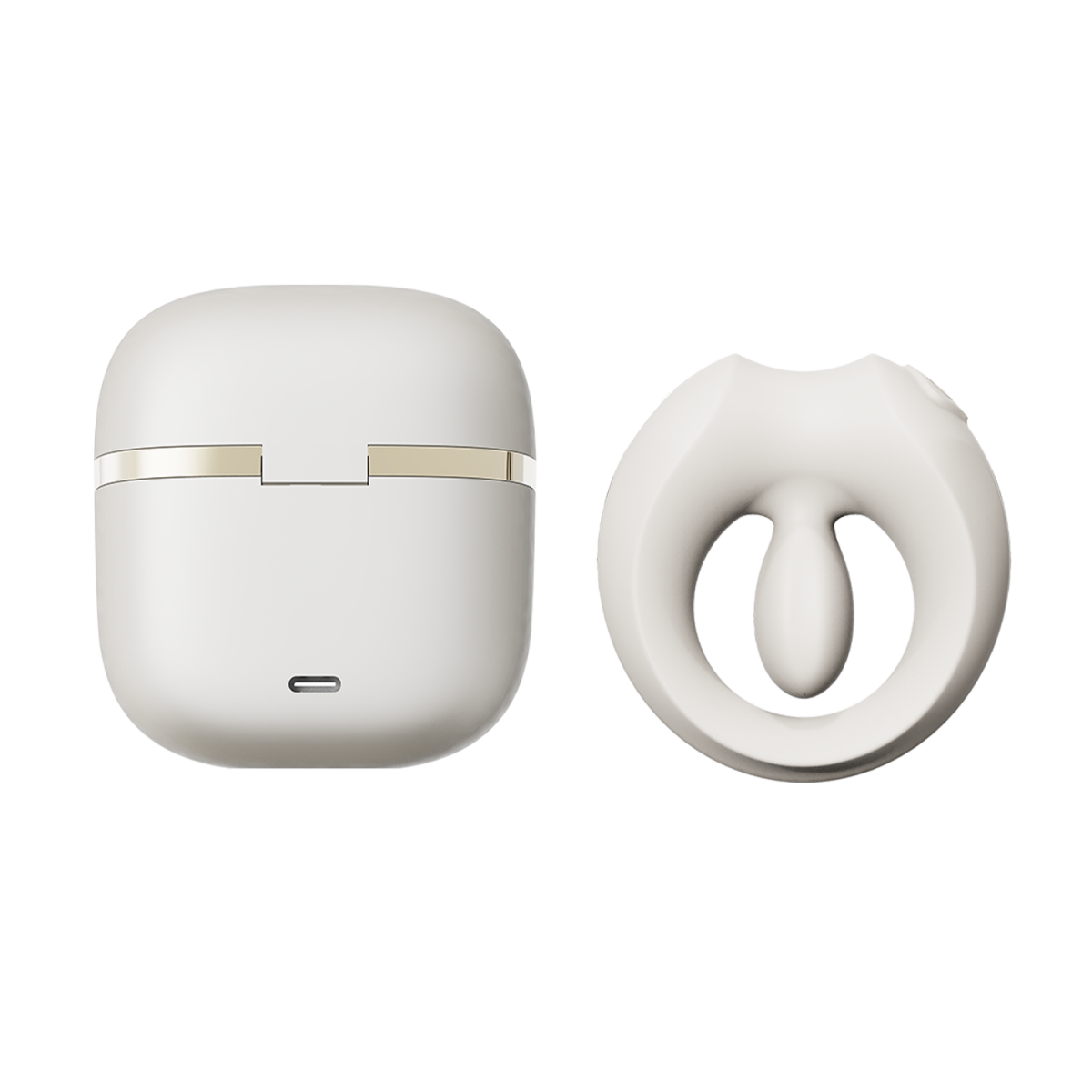 ZALO- Apis - Vibrerende Ring voor Koppels, App Bediend - Ivoor Wit