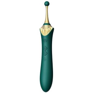 ZALO - Bess 2 - Verwarmende Clitoris Massager met 4 opzetstukken - Groen