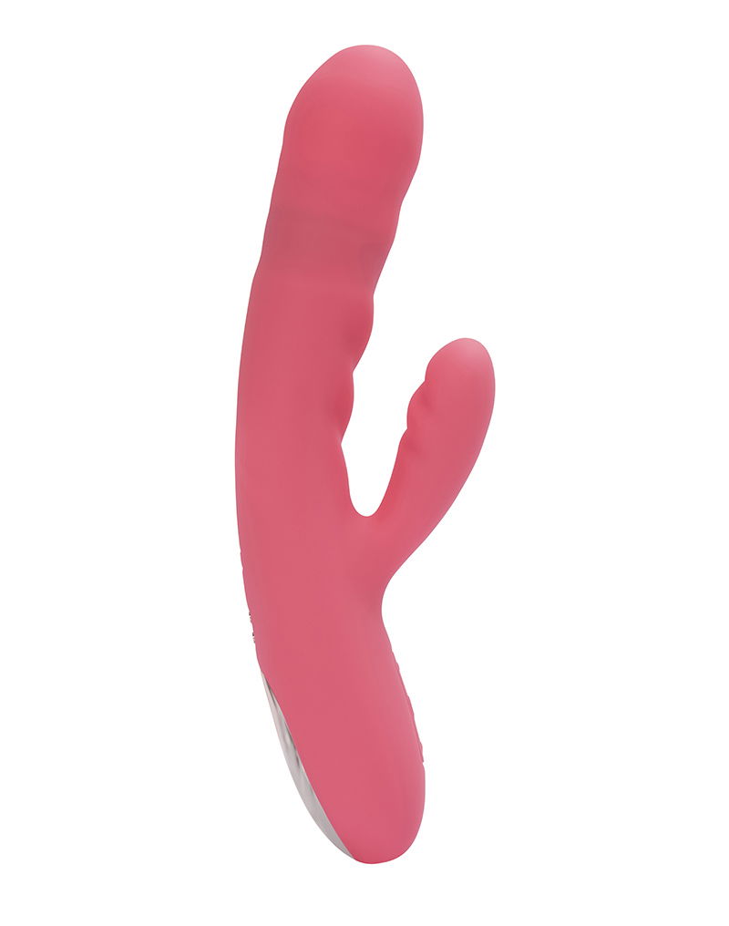 SVAKOM - Avery - Thrusting Rabbit Vibrator - Strawberry Pink