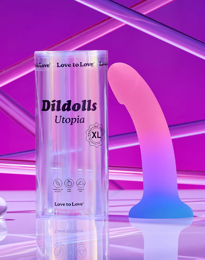 Love to Love - Utopia - Dildolls - Maat S - Roze/Violet/Blauw