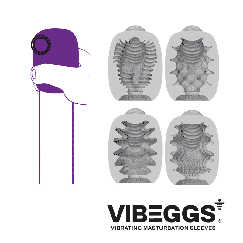 VIBEGGS - Candy Curves - Vibrerende Masturbatie Sleeve - Wit