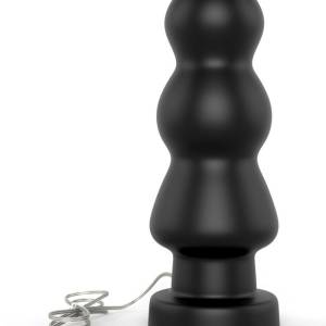 LoveToy - King Size Vibrating Anal Rigger 20 cm - Zwart
