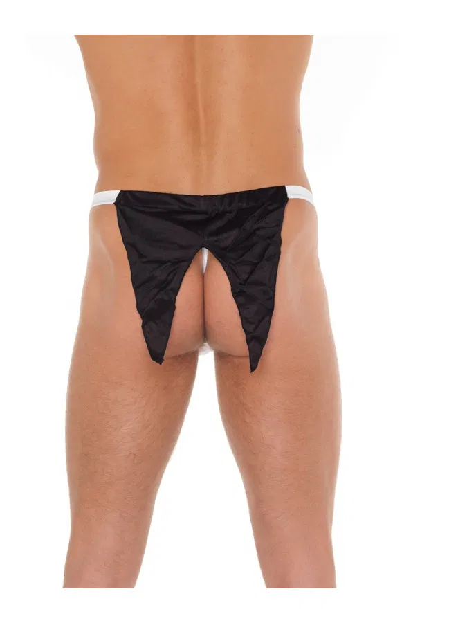 Amorable by Rimba - Rokkostuum string - One Size - Wit / Zwart