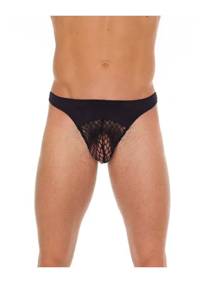 Amorable by Rimba - String met netstof - One Size - Zwart