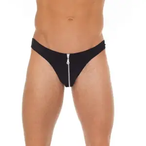 Amorable by Rimba - String met ritssluiting - One Size - Zwart