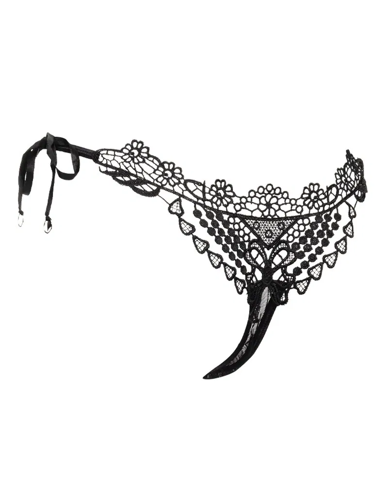 Amorable by Rimba - Tanga Slip - One Size - Zwart