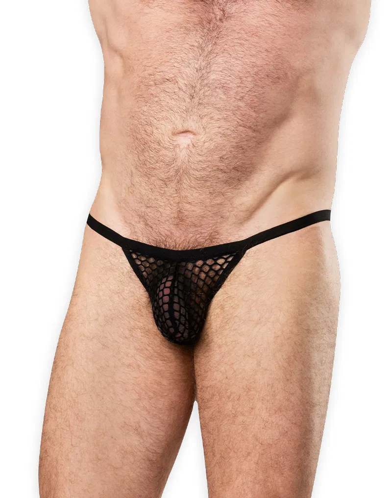 Amorable by Rimba - Visnet String - One Size - Zwart