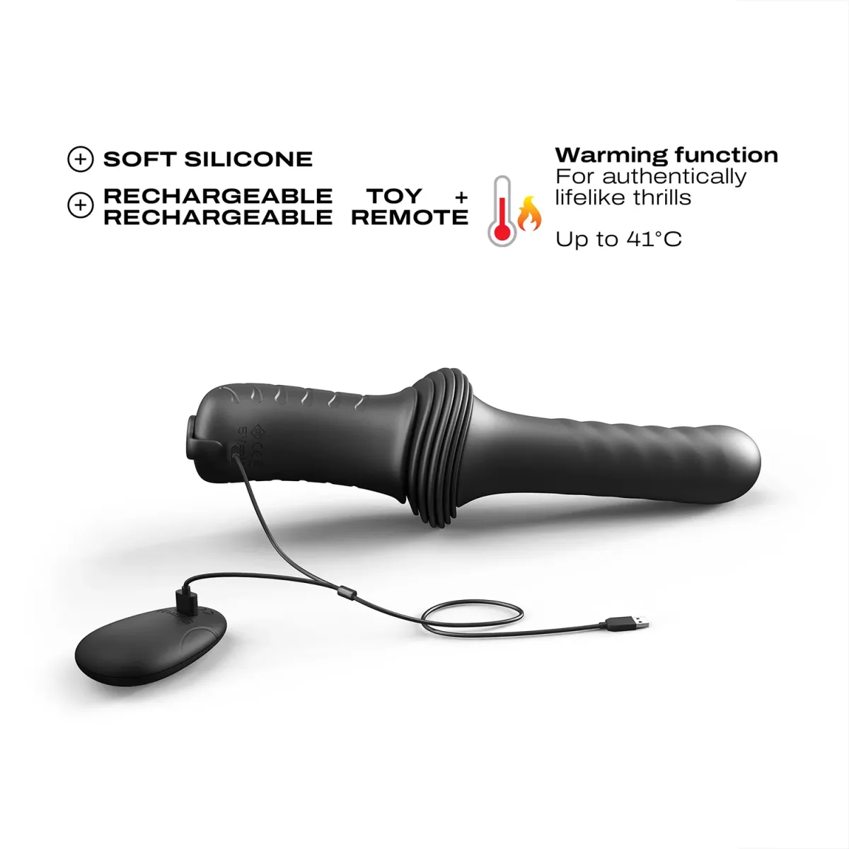 Dorcel - Deep Orgasm - Thrusting Vibrator - Zwart