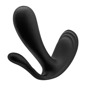 Satisfyer - Top Secret+ - Draagbare vibrator met anale stimulator - Zwart