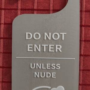 Deurhanger - Do Not Disturb Unless Nude