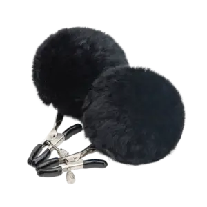 Super Fluffy Breast Clamps Black