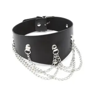 Collar with chains black